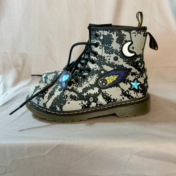 Youth Space Themed Dr. Marten Boots with Side Zip - Picture 6 of 8